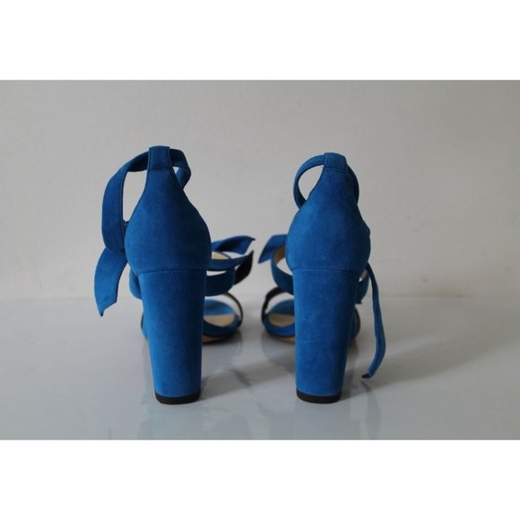 Alexandre Birman Lolita 90 Suede Block Sandal in Sapphire Night Shade Size US 6 - Picture 6 of 11